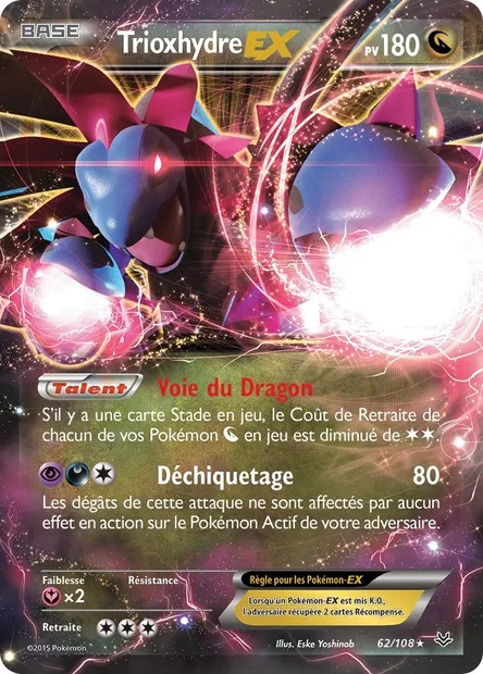 Trioxhydre EX, carte Pokémon ROS 62 — extension Ciel Rugissant