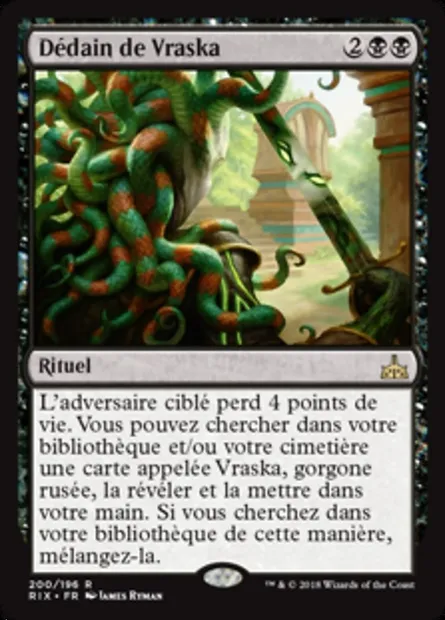 Dédain de Vraska, carte Magic RIX 200 — extension Les combattants d'Ixalan