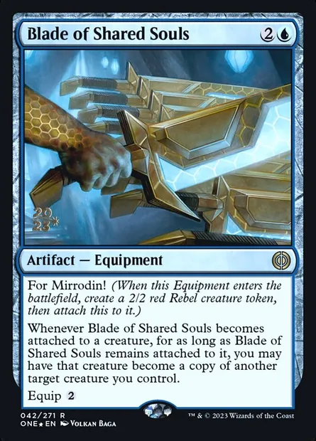 Lame des âmes partagées, carte Magic PONE 42s — extension Phyrexia: All Will Be One Promos