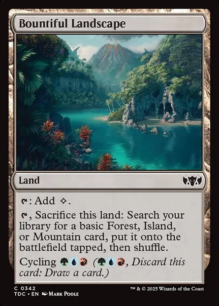 Bountiful Landscape, Magic card TDC 342 — Tarkir: Dragonstorm Commander set