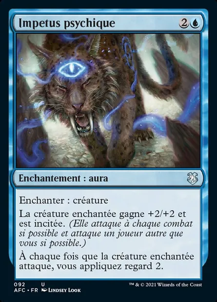 Impetus psychique, carte Magic AFC 92 — extension Forgotten Realms Commander