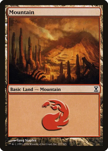 Mountain, Magic card TSP 297 — Time Spiral set