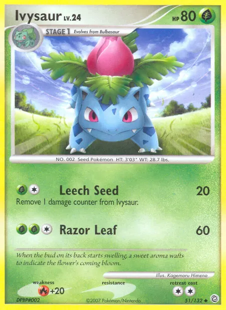 Ivysaur, Pokémon card SW 51 — Secret Wonders set