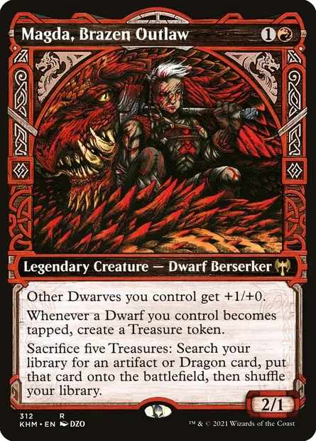 Magda, Brazen Outlaw, Magic card KHM 312 — Kaldheim set