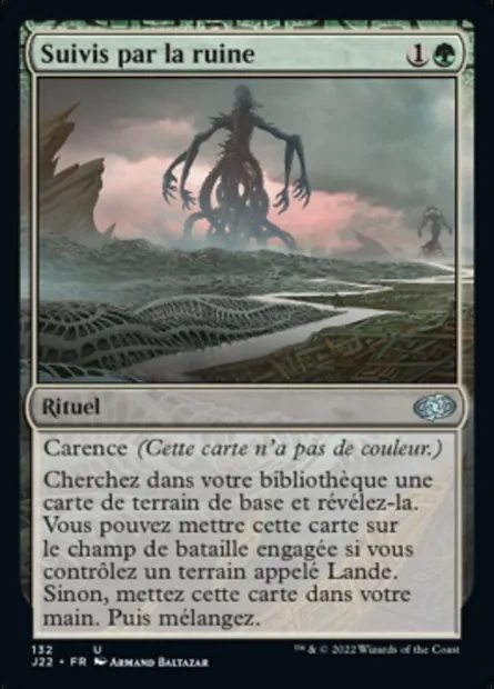Suivis par la ruine, carte Magic J22 132 — extension Jumpstart 2022