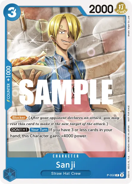 Sanji, carte One Piece P-050 — extension Carte promo