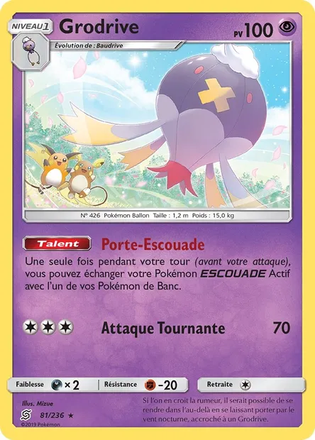 Grodrive, carte Pokémon UNM 81 — extension Harmonie des Esprits