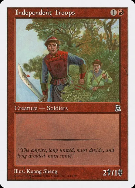 Independent Troops, carte Magic PTK 114 — extension Portal Three Kingdoms