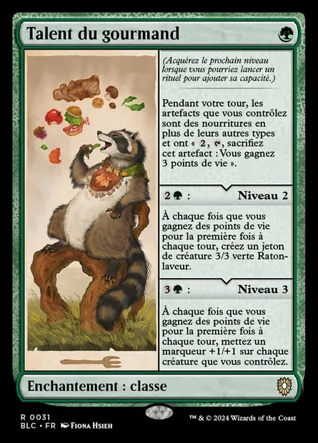 Talent du gourmand, carte Magic BLC 31 — extension Bloomburrow Commander