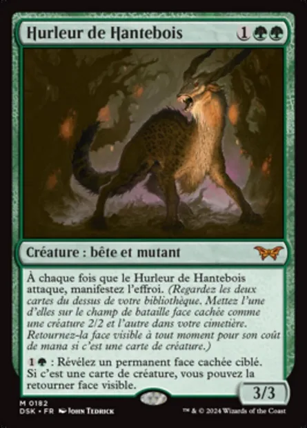 Hurleur de Hantebois, carte Magic DSK 182 — extension Duskmourn: House of Horror