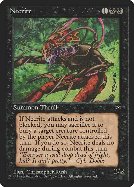 Nécrite, carte Magic FEM 41b — extension Fallen Empires