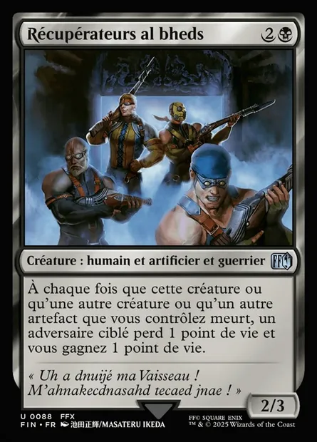 Récupérateurs al bhed, carte Magic FIN 88 — extension Final Fantasy