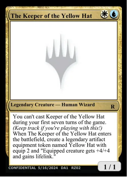 The Keeper of the Yellow Hat, carte Magic UNK RZ02b — extension Unknown Event