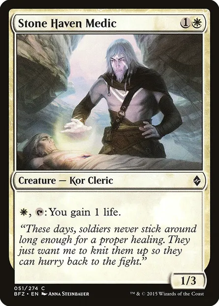 Stone Haven Medic, Magic card BFZ 51 — Battle for Zendikar set
