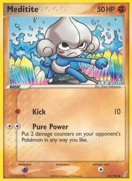 Meditite, Pokémon card CG 56 — Crystal Guardians set