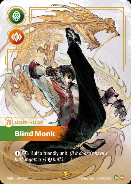 Blind Monk, carte Riftbound OGN 304 — extension Origins