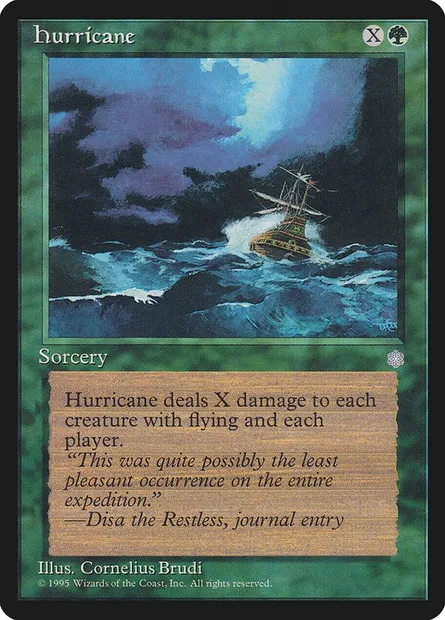 Hurricane, Magic card ICE 249 — Ice Age set