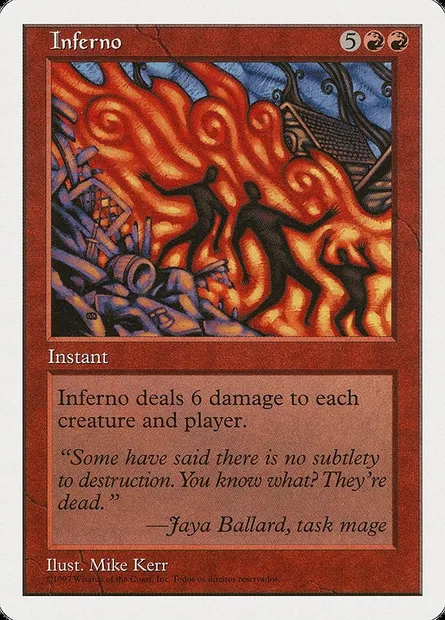 Inferno, Magic card 5ED 243† — Fifth Edition set