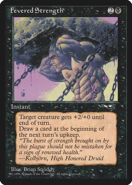 Fevered Strength, Magic card ALL 50a — Alliances set
