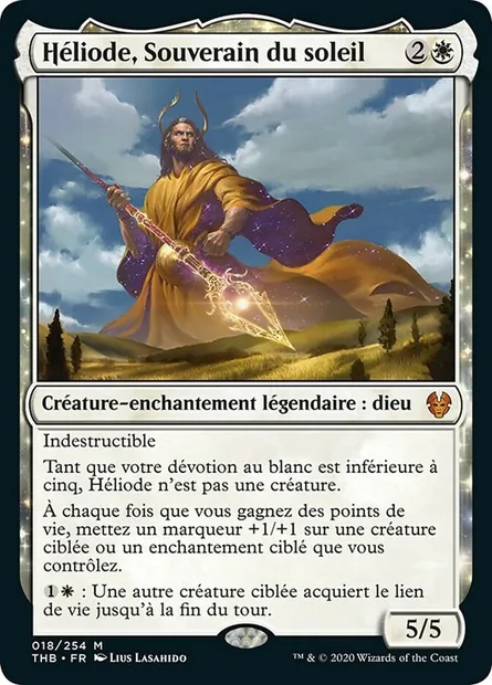 Héliode, Souverain du soleil, carte Magic THB 18 — extension Theros Beyond Death
