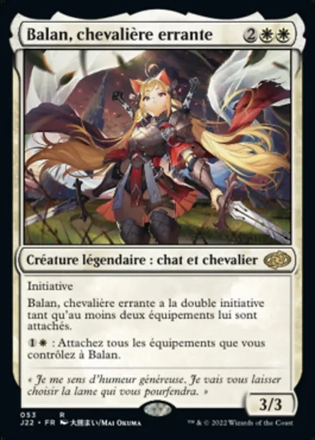 Balan, chevalière errante, carte Magic J22 53 — extension Jumpstart 2022