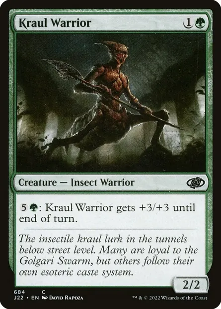 Kraul Warrior, Magic card J22 684 — Jumpstart 2022 set
