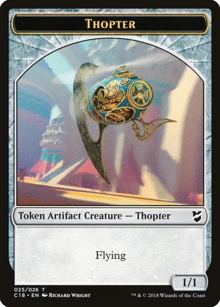 Thopter, carte Magic TC18 25 — extension Commander 2018 Tokens