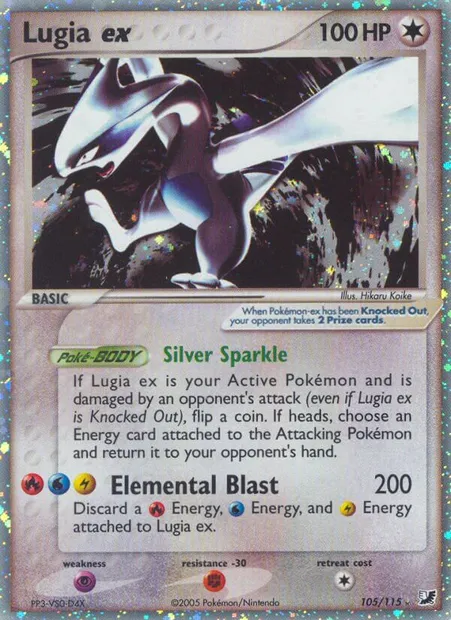 Lugia ex, Pokémon card UF 105 — Unseen Forces set