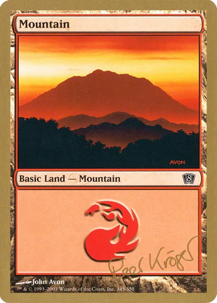 Montagne, carte Magic WC03 pk345 — extension World Championship Decks 2003