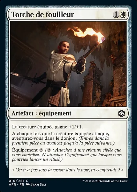 Torche de fouilleur, carte Magic AFR 10 — extension Forgotten Realms: Aventures dans les Royaumes Oubliés