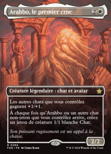 Arahbo, le premier croc, carte Magic FDN 294 — extension Foundations