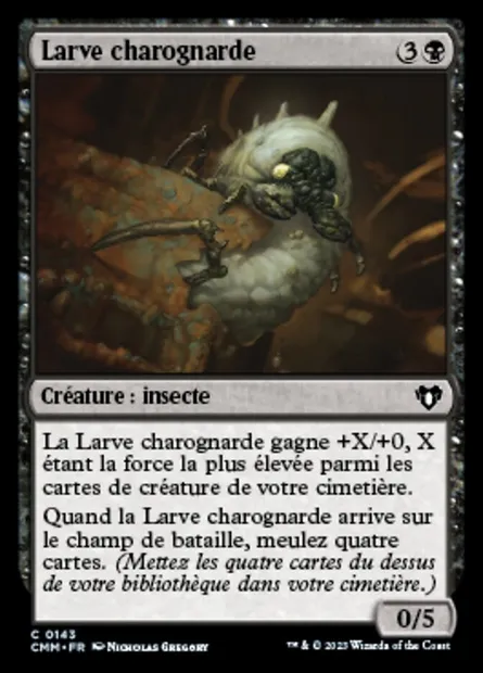 Larve charognarde, carte Magic CMM 143 — extension Commander Masters