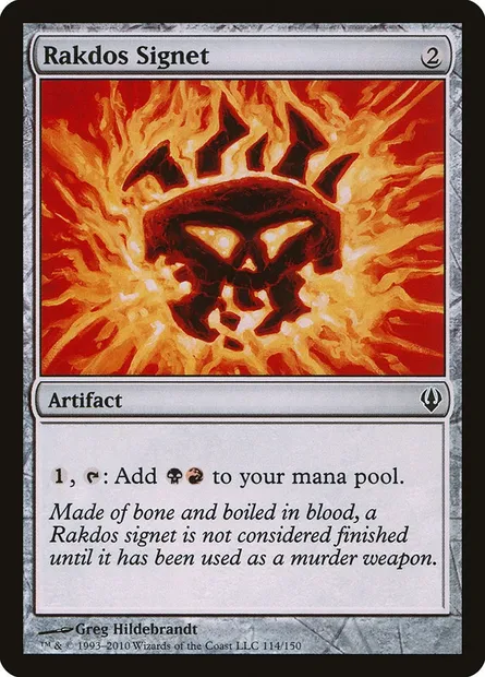 Cachet de Rakdos, carte Magic ARC 114 — extension Archenemy