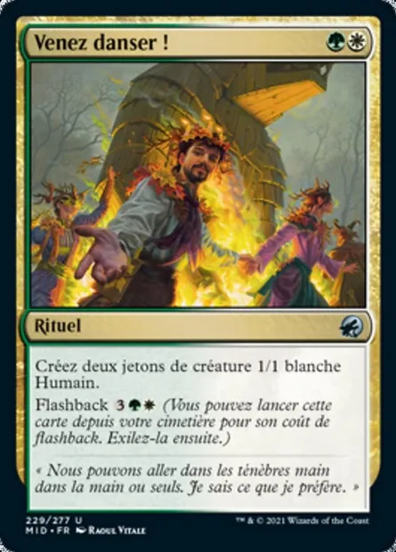 Venez danser !, carte Magic MID 229 — extension Innistrad : chasse de minuit