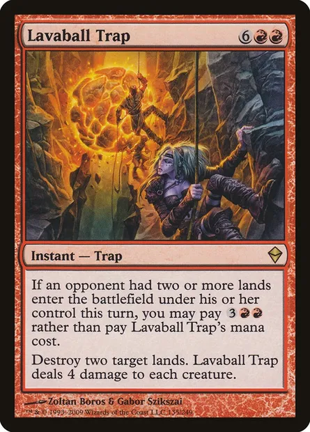 Lavaball Trap, Magic card ZEN 135 — Zendikar set