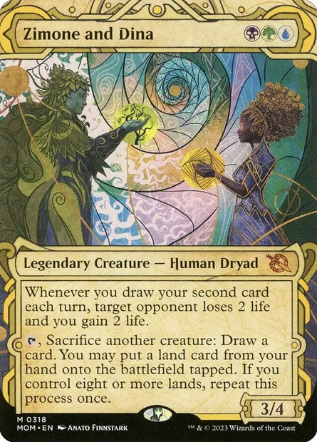 Zimone and Dina, Magic card MOM 318 — March of the Machine set