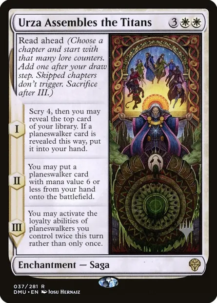 Urza Assembles the Titans, Magic card PDMU 37p — Dominaria United Promos set