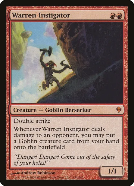 Warren Instigator, Magic card ZEN 154 — Zendikar set