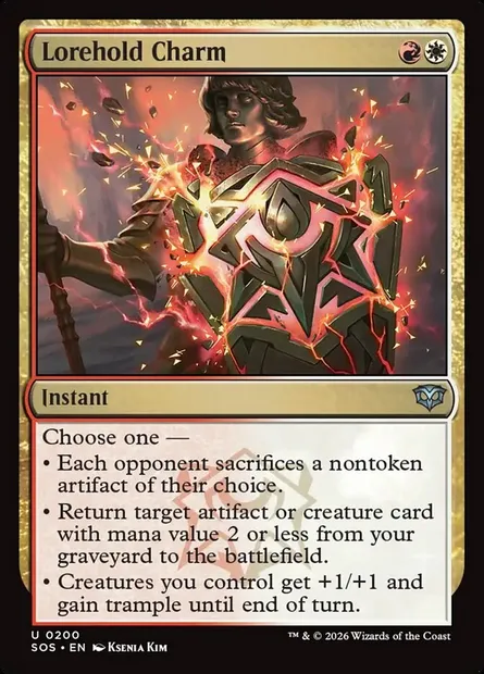 Lorehold Charm, Magic card SOS 200 — Secrets of Strixhaven set