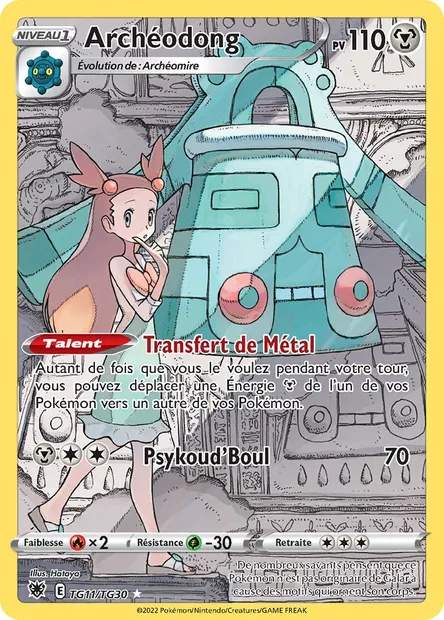 Archéodong, carte Pokémon ASR TG11 — extension Astres Radieux