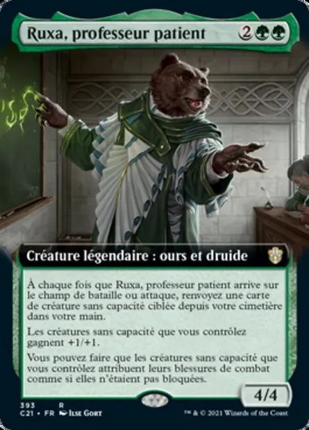 Ruxa, professeur patient, carte Magic C21 393 — extension Commander 2021