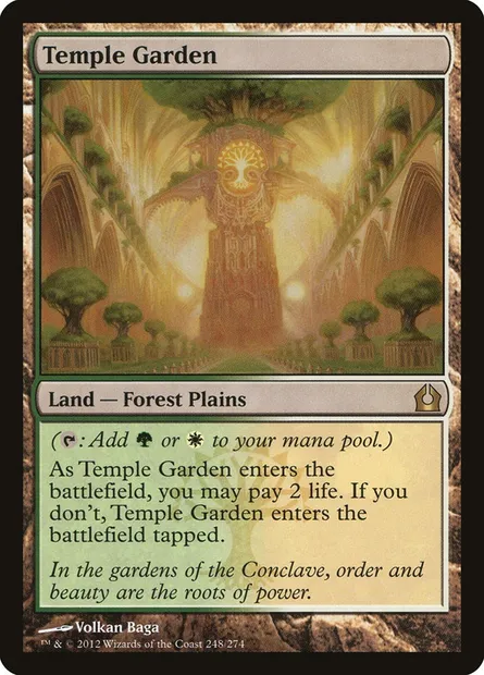 Temple Garden, Magic card RTR 248 — Return to Ravnica set