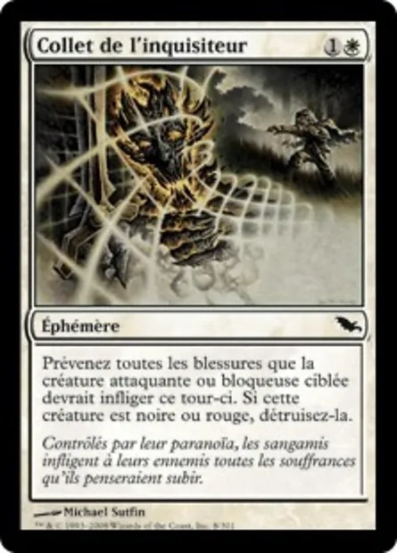 Collet de l'inquisiteur, carte Magic SHM 8 — extension Sombrelande