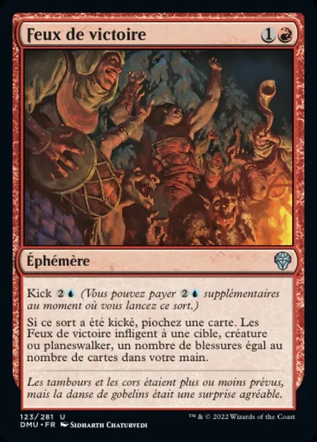 Feux de victoire, carte Magic DMU 123 — extension Dominaria Uni