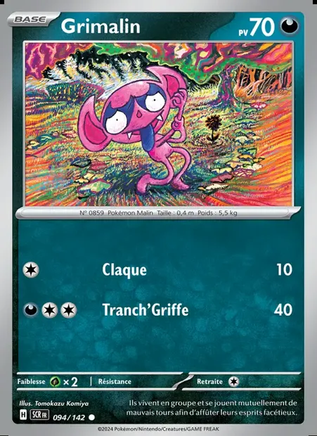 Grimalin, carte Pokémon SCR 094 — extension Couronne Stellaire