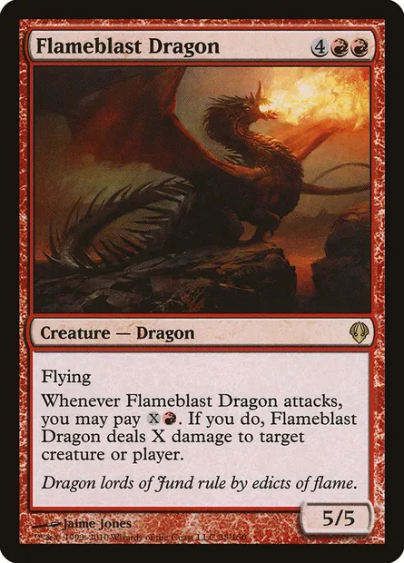 Flameblast Dragon, Magic card ARC 38 — Archenemy set