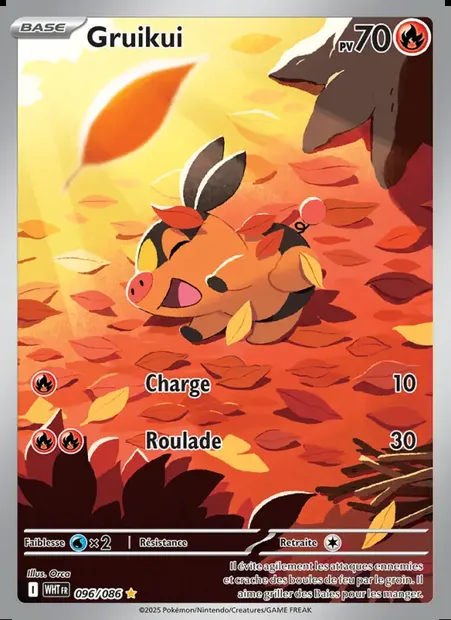 Gruikui, carte Pokémon WHT 096 — extension Flamme Blanche