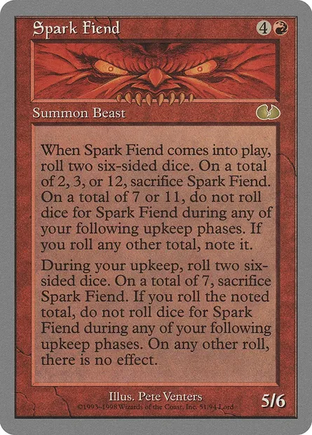 Spark Fiend, Magic card UGL 51 — Unglued set