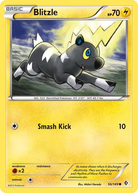 Blitzle, Pokémon card BCR 56 — Boundaries Crossed set
