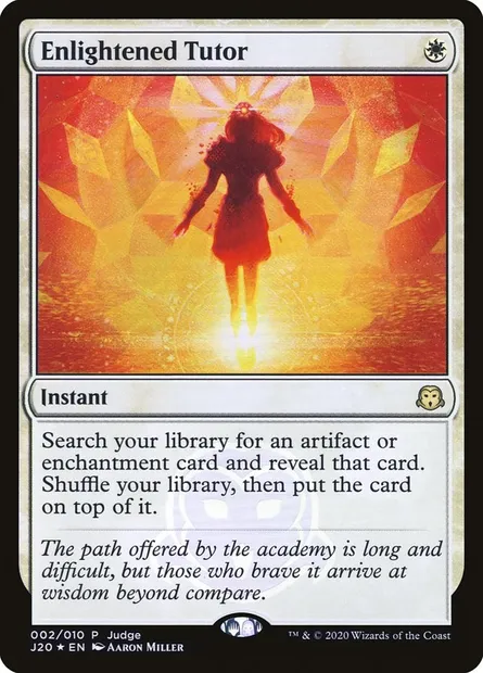 Enlightened Tutor, Magic card J20 2 — Judge Gift Cards 2020 set